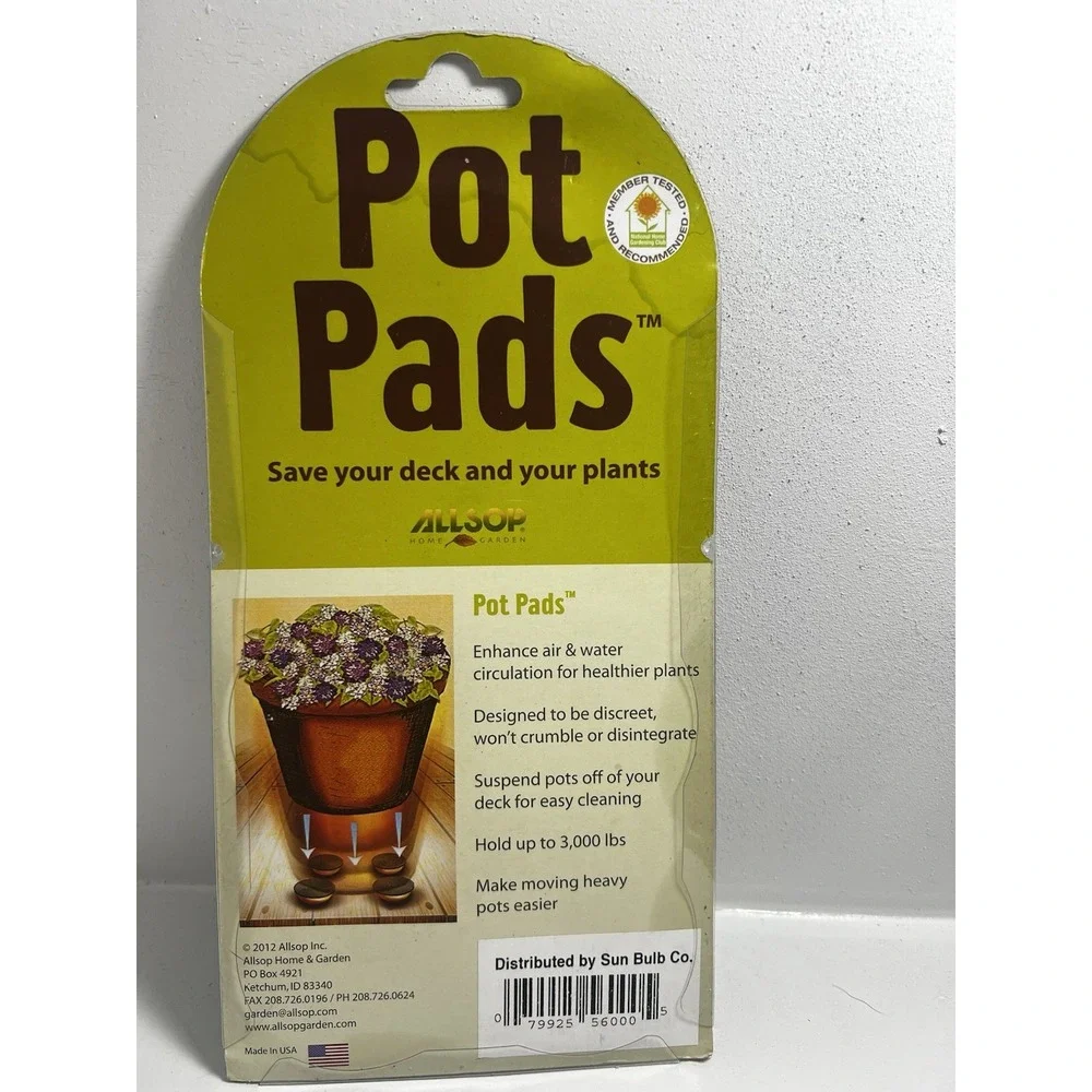 Better-Gro Brown Plant Pot Pads for Deck/Patio & Plant Protection - New